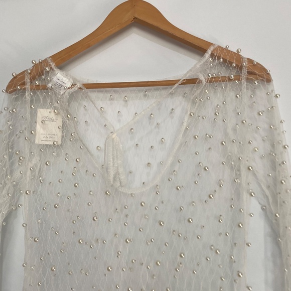 NWT Ezili S Margarite Faux Pearls Coverup Dres - Picture 10 of 13